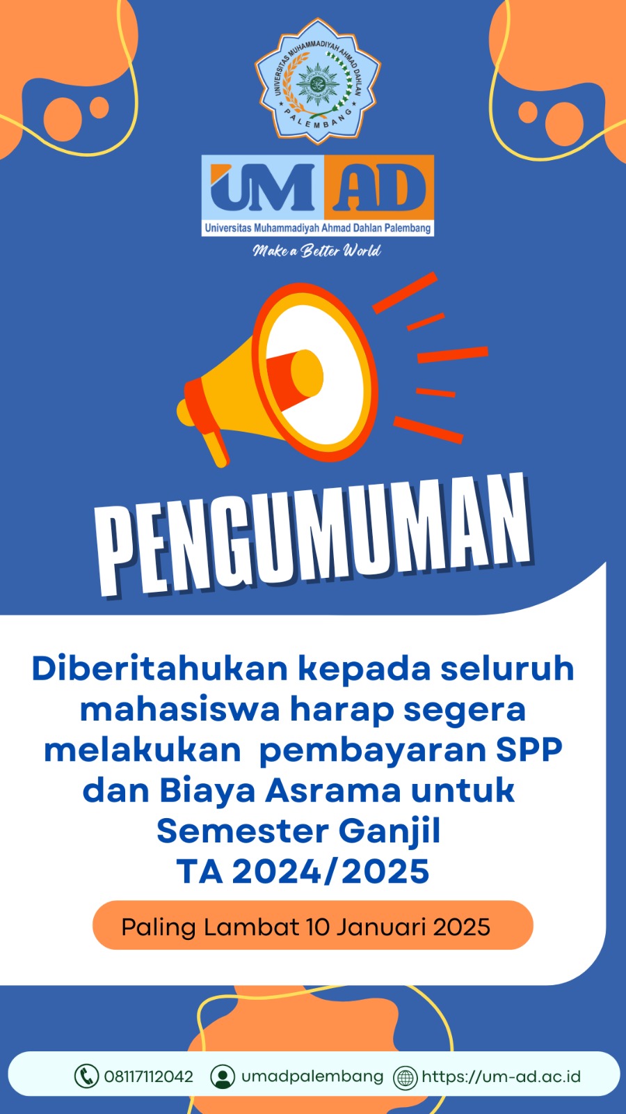 Pengumuman registrasi 25 gasal